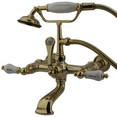 Kingston Brass Vintage Wall Mount Clawfoot Tub Filler with Hand Shower Clawfoot Tub Filler Kingston Brass